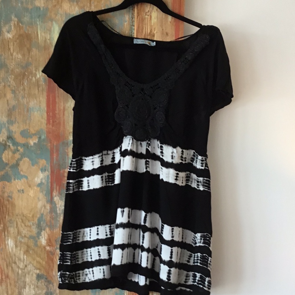 Black and white shirt